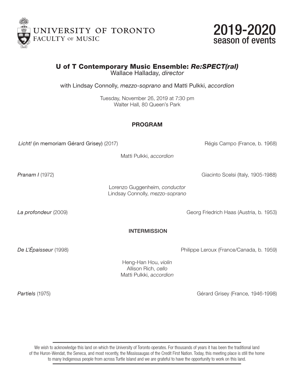 Concert Program