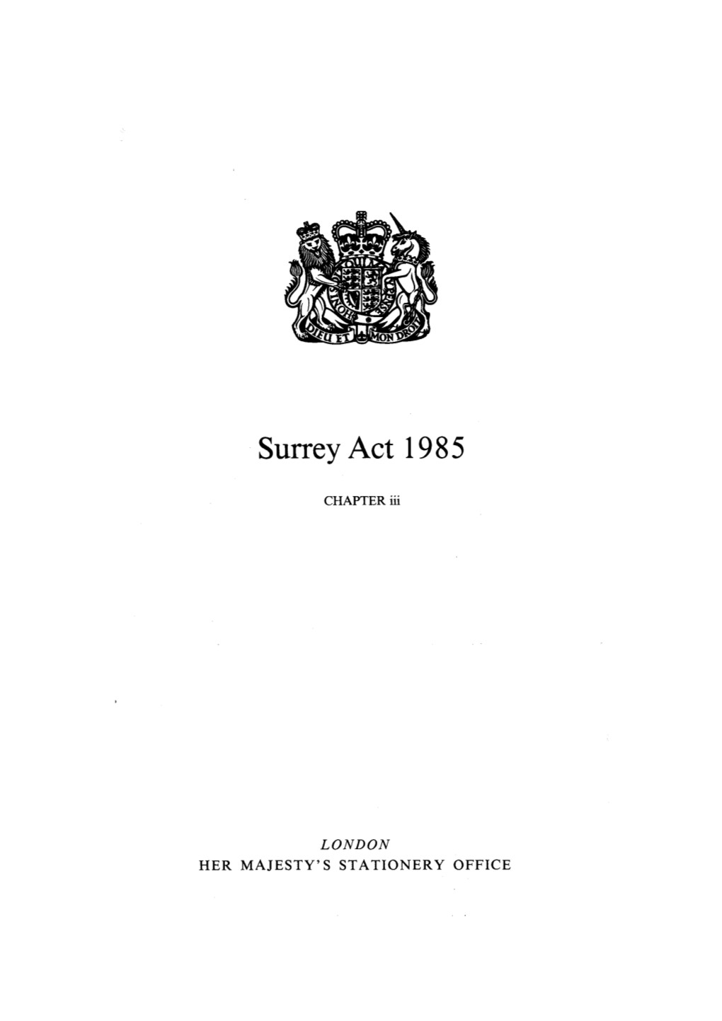 Surrey Act 1985