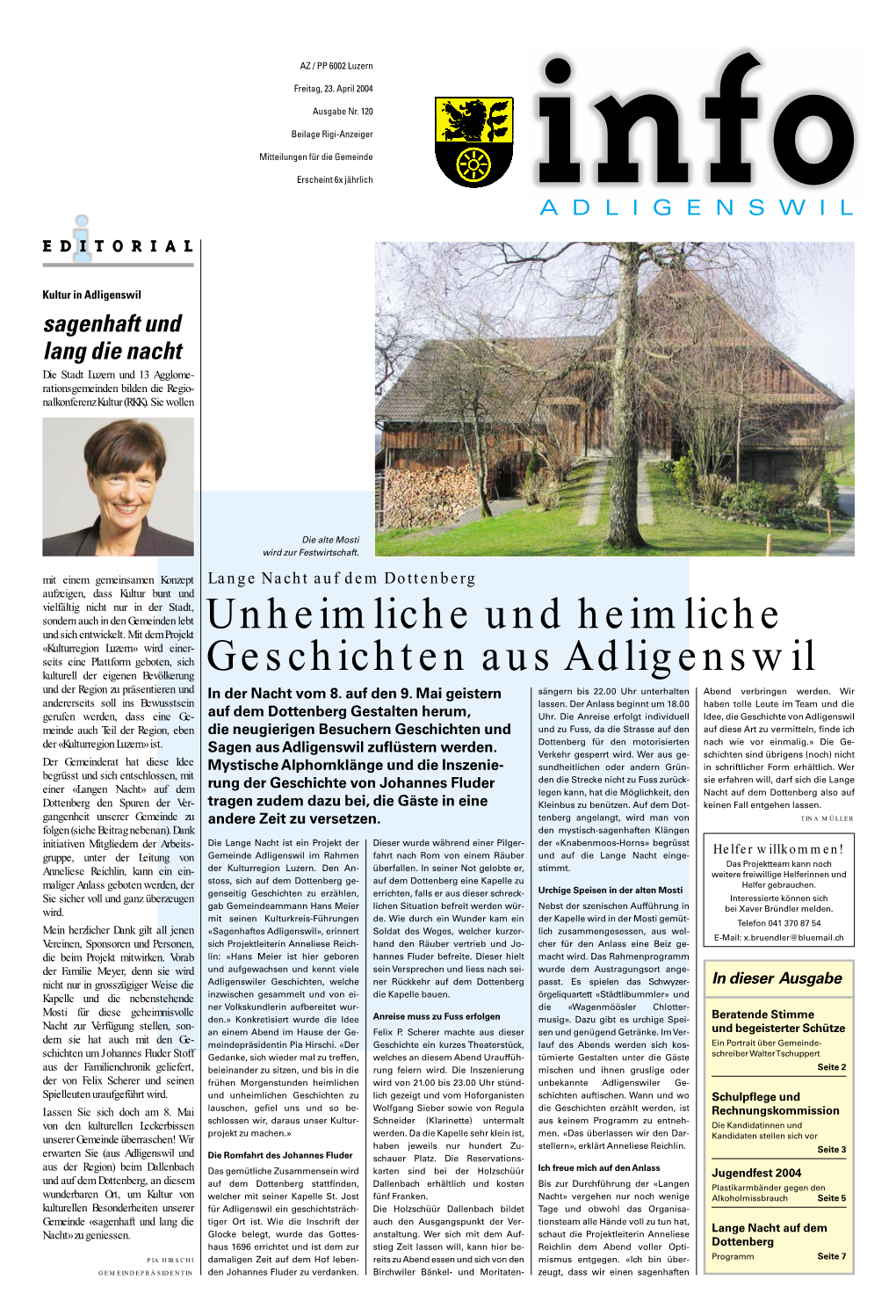 Info Adligenswil Ausgabe Nr. 120 Vom 23.04