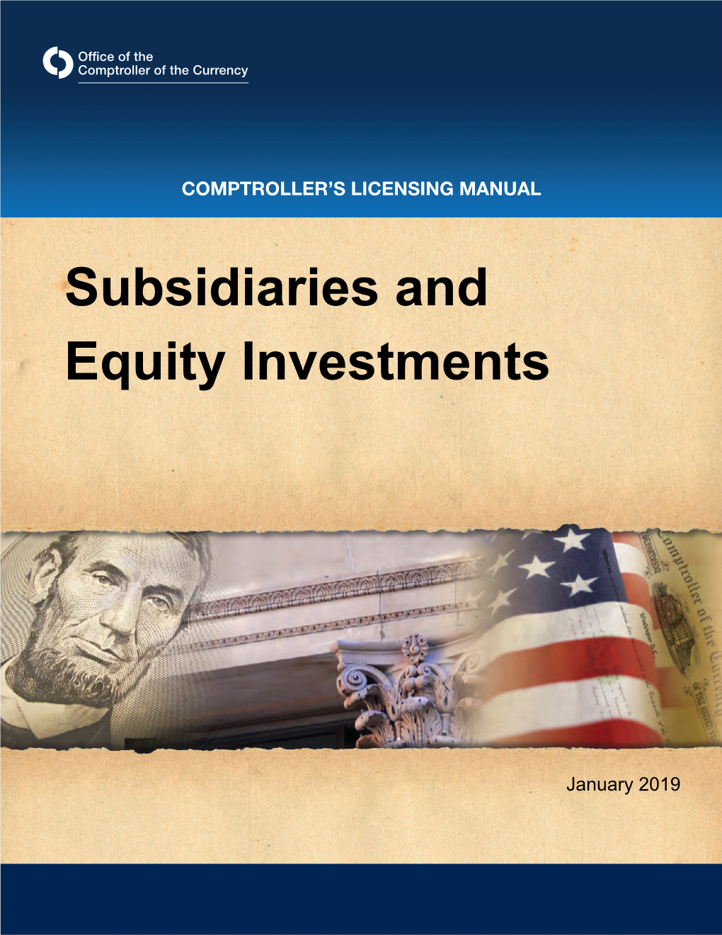 Subsidiaries and Equity Investments, Comptroller's Licensing Manual