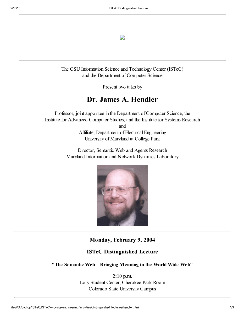 Dr. James A. Hendler