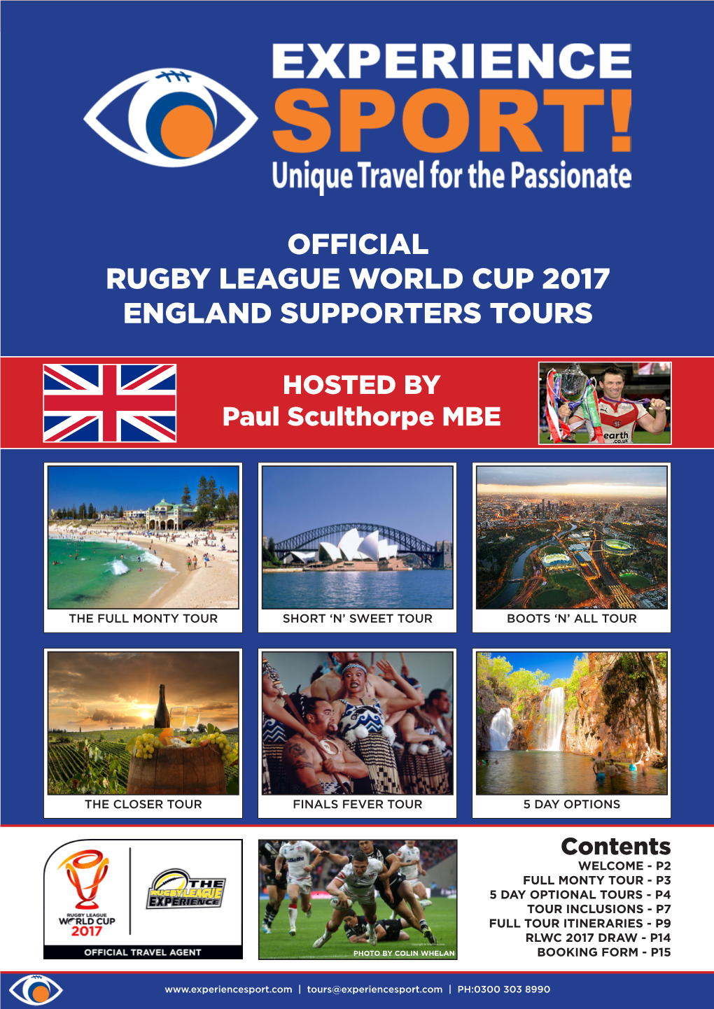 Official Rugby League World Cup 2017 England Supporters Tours