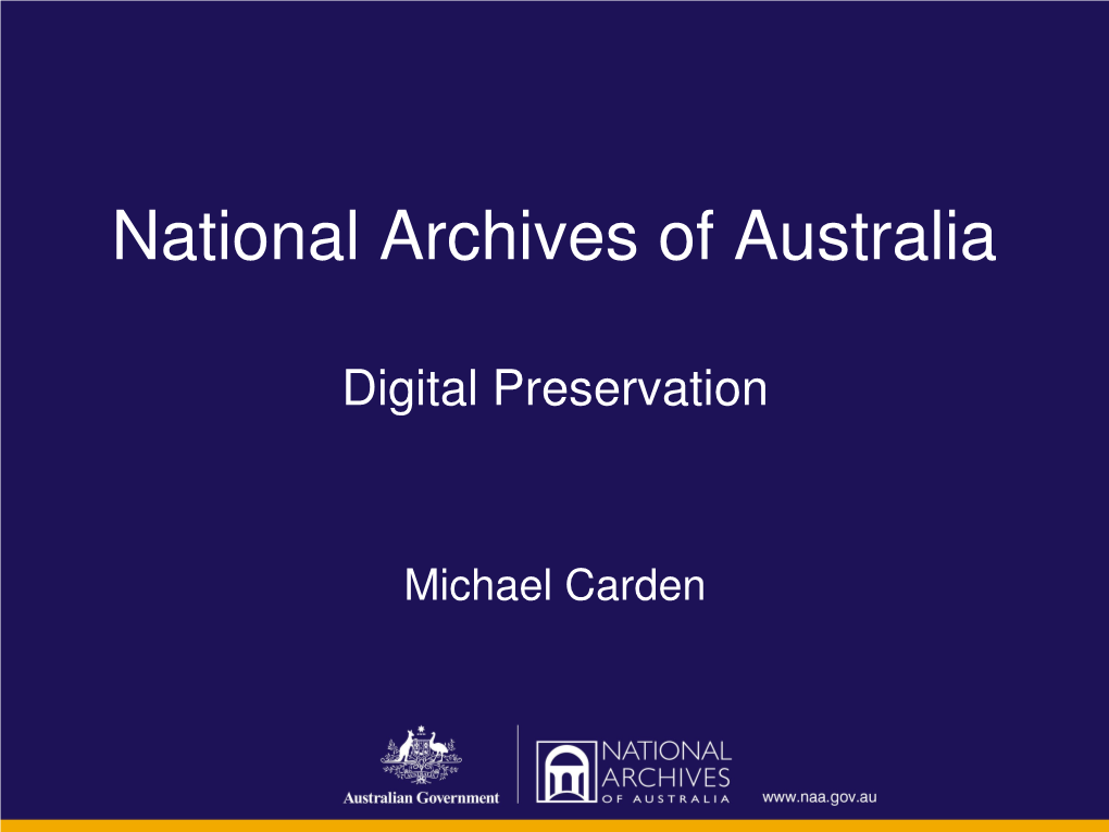 National Archives of Australia