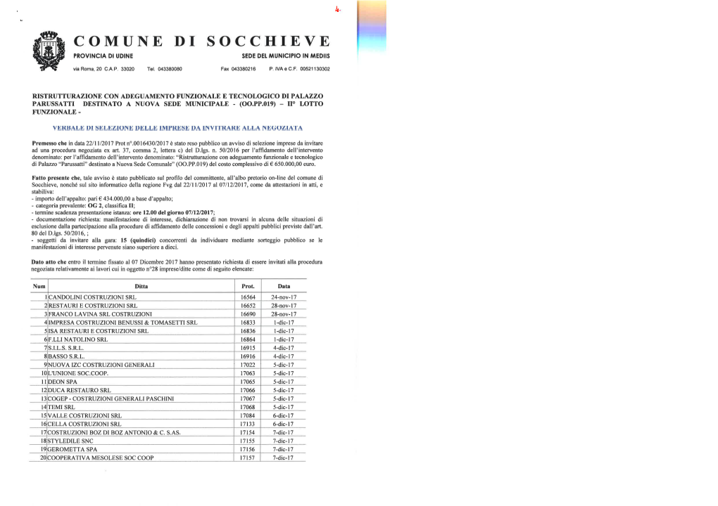 COMUI\E DI SOCCHIEVE PROVINCIA DI UDINE SEDE Det MUNIC¡PIO ¡N MEDIIS