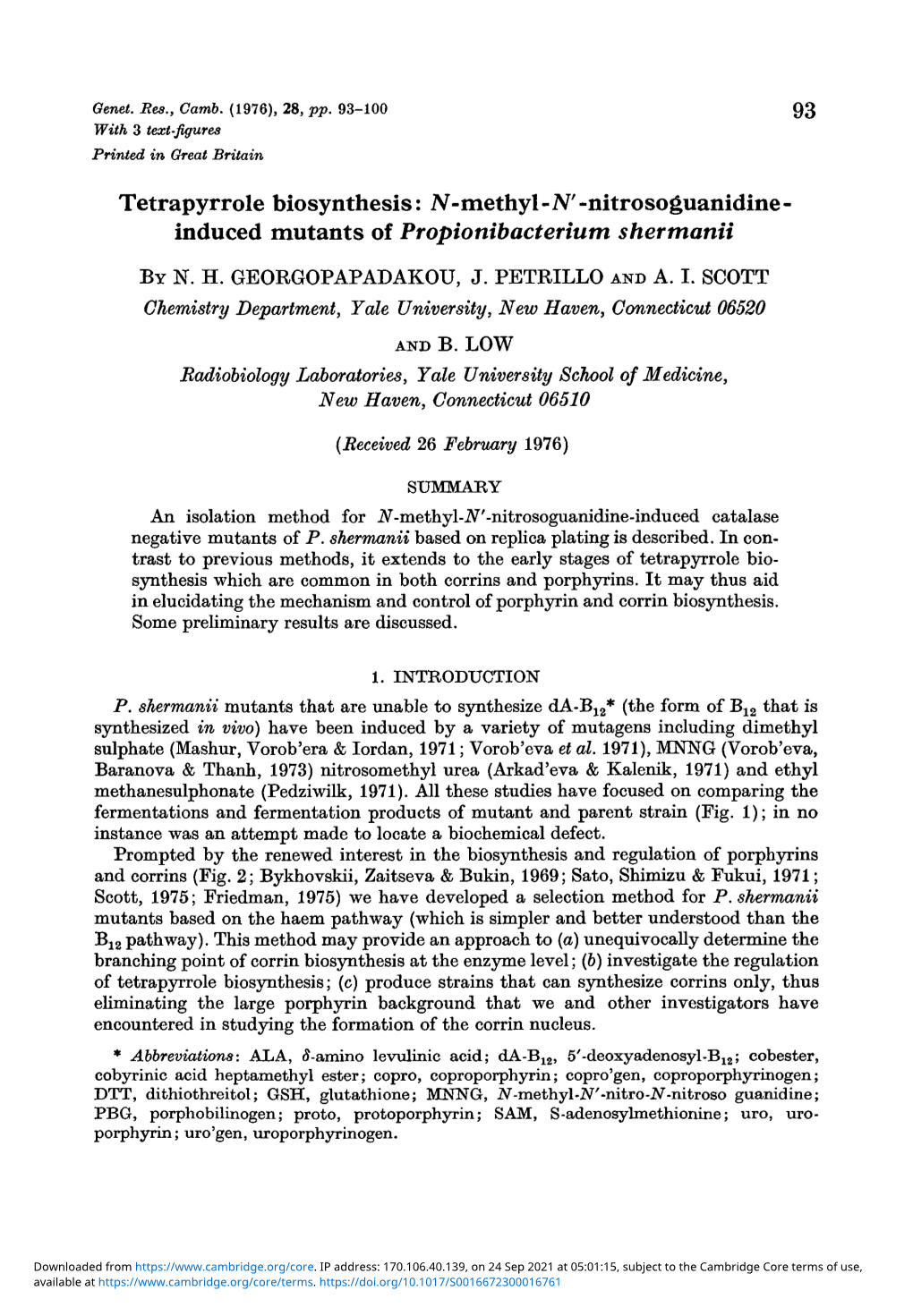 Nitrosoguanidine-Induced Mutants of Propionibacterium Shermanii