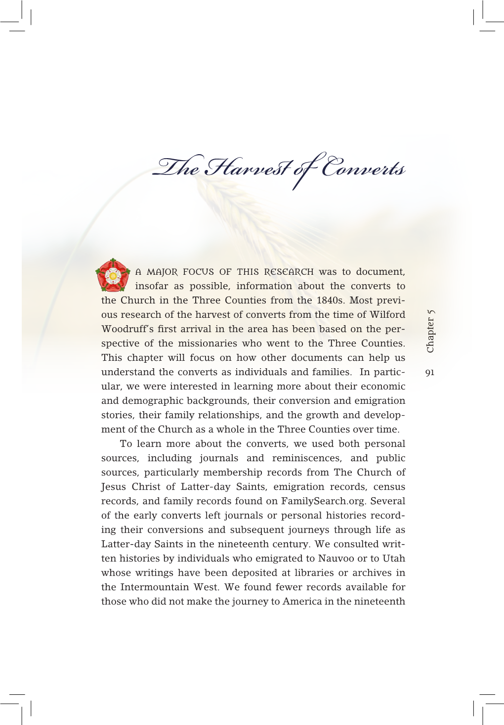 The Harvest of Converts the Harvest Wastodocument, - - -