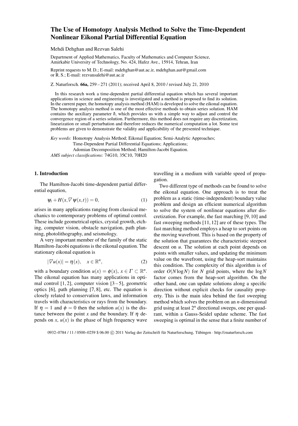 The Use of Homotopy Analysis Method to Solve the Time-Dependent Nonlinear Eikonal Partial Differential Equation