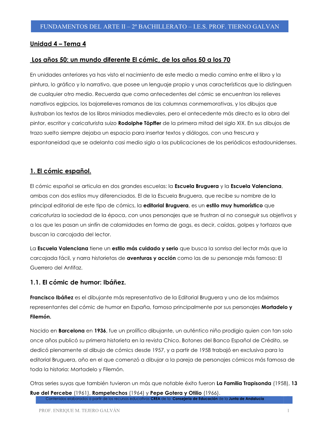 Fundamentos Del Arte Ii – 2º Bachillerato – I.E.S