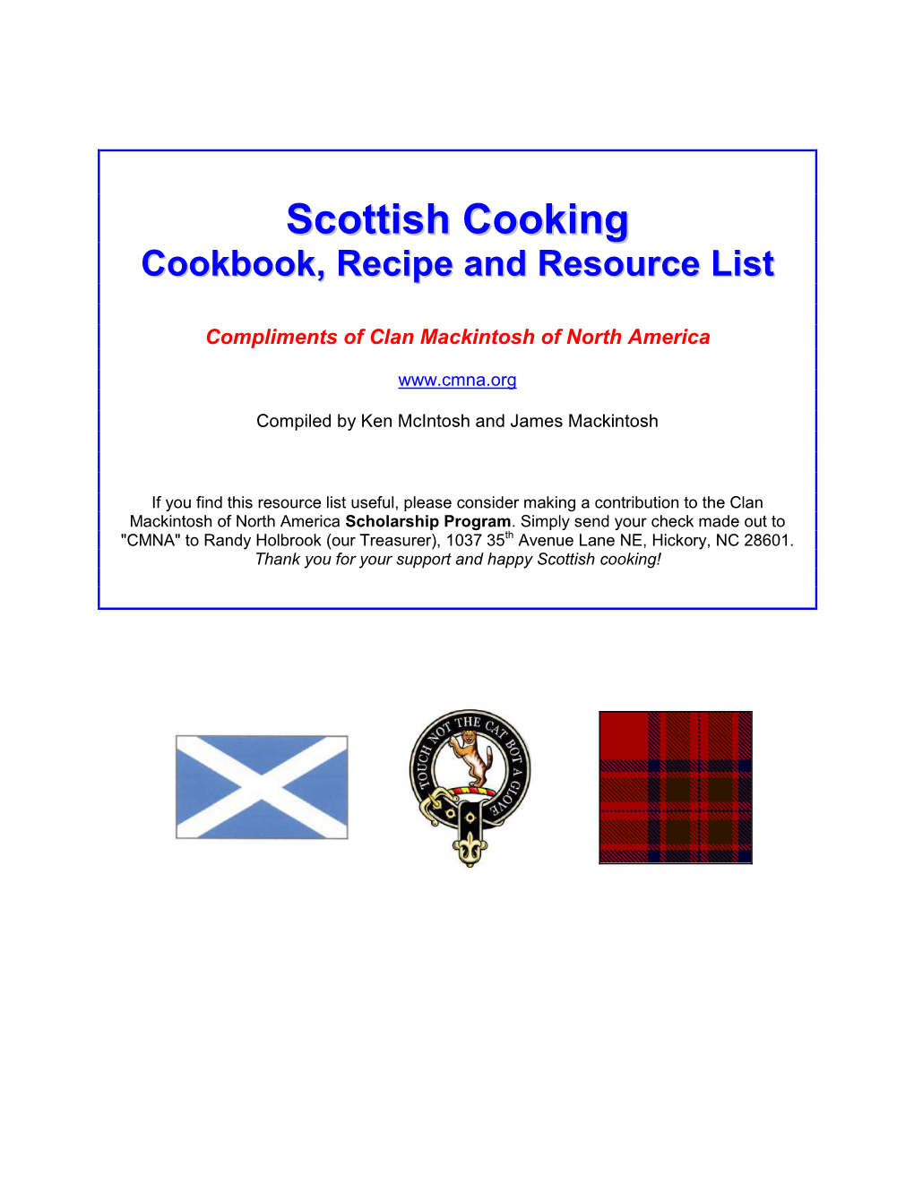 Scottish Cooking!