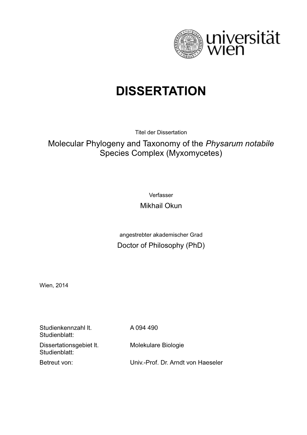 Dissertation