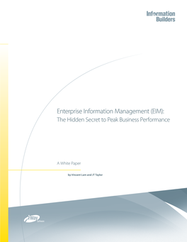 Enterprise Information Management (EIM): the Hidden Secret to Peak Business Performance