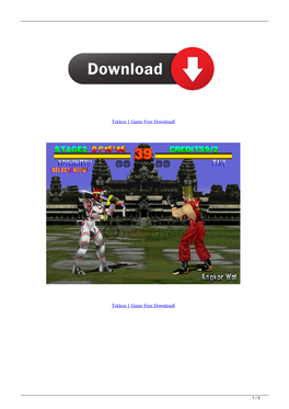 Tekken 1 Game Free Downloadl