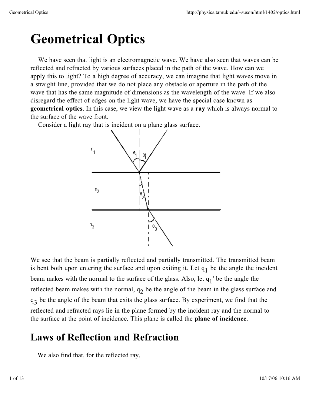 Geometrical Optics