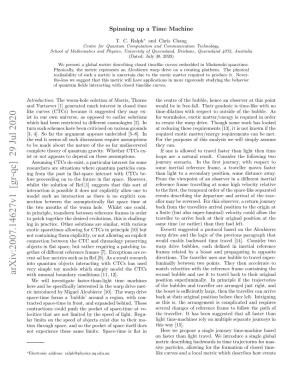 Arxiv:2007.14627V1 [Gr-Qc] 29 Jul 2020 with Unusual Boundary Conditions [11, 12]