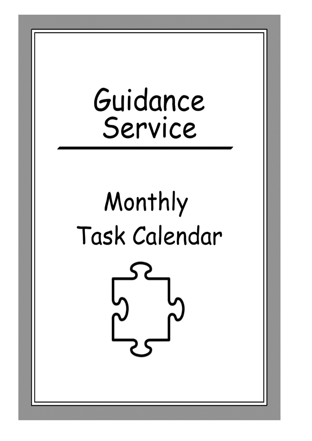 1. Set up Year Plan / Monthly Plan and Give to Relevant Staff