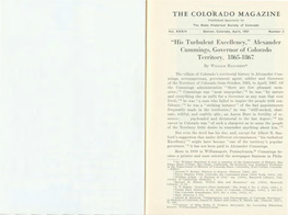 COLORADO MAGAZINE Published Quarterly by the State Historical Society of Colorado