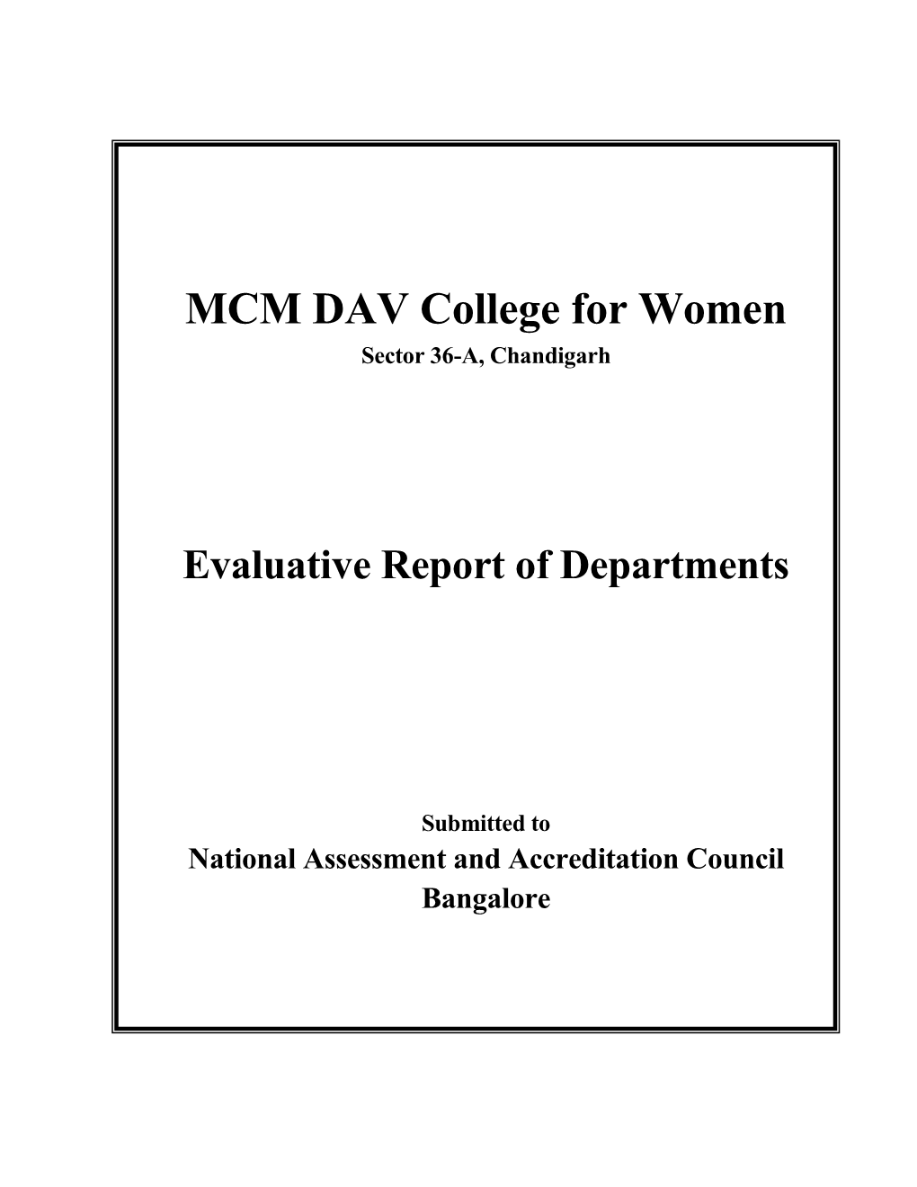 MCM DAV College for Women Sector 36-A, Chandigarh