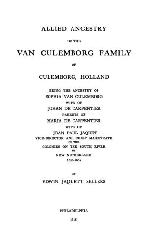 Van Culemborg Family