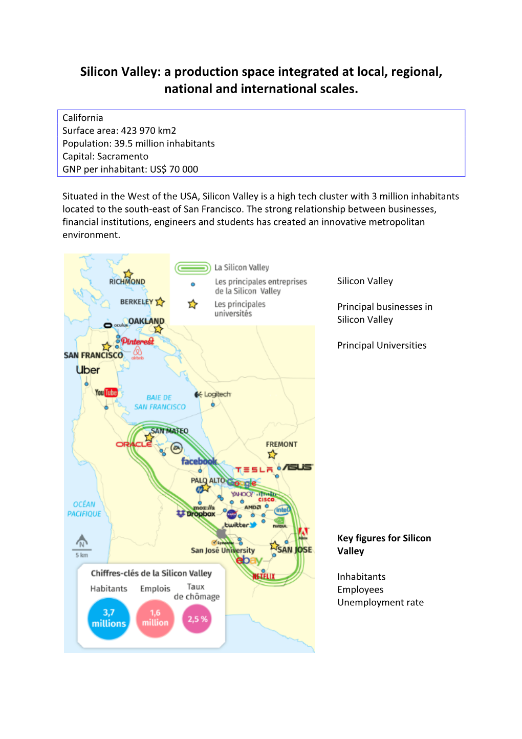 Silicon Valley: a Production Space Integrated at Local, Regional, National and International Scales