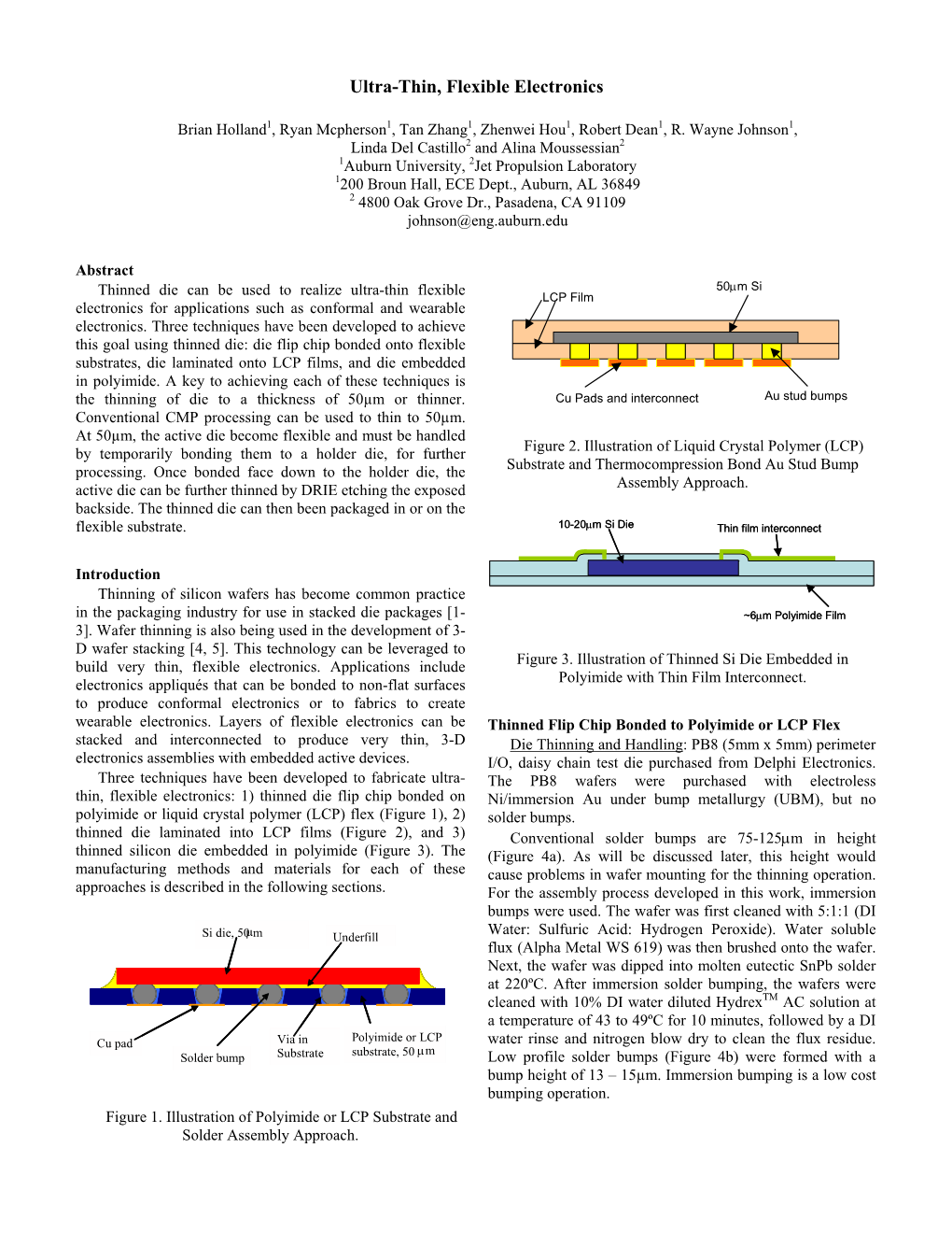 Ultra-Thin, Flexible Electronics