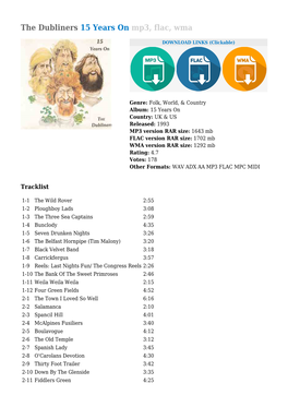 The Dubliners 15 Years on Mp3, Flac, Wma