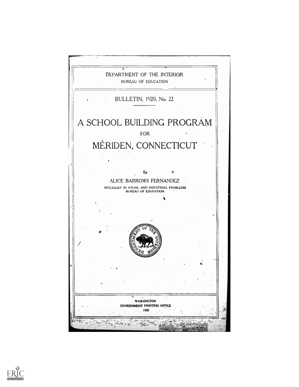 A School Building Program for Meriden, Connecticut