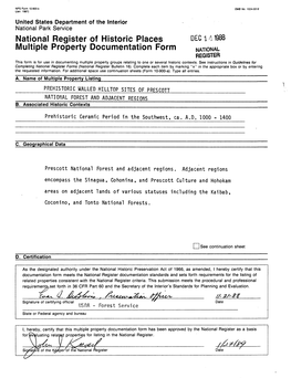 Natipnal Register of Historic Places DEC 141988 Multiple Property