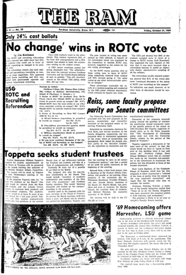 No Change' Wins in ROTC Vote