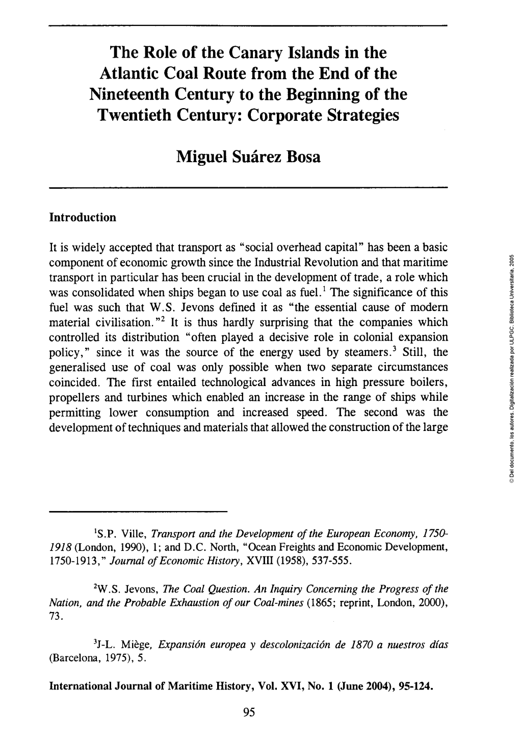 The Role of the Canary Islands in the Atlantic Coal Route from the End of the Nineteenth Century to the Beginning of the Twentieth Century: Corporate Strategies