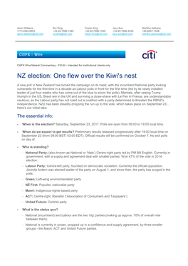 NZ Election: One Flew Over the Kiwi's Nest