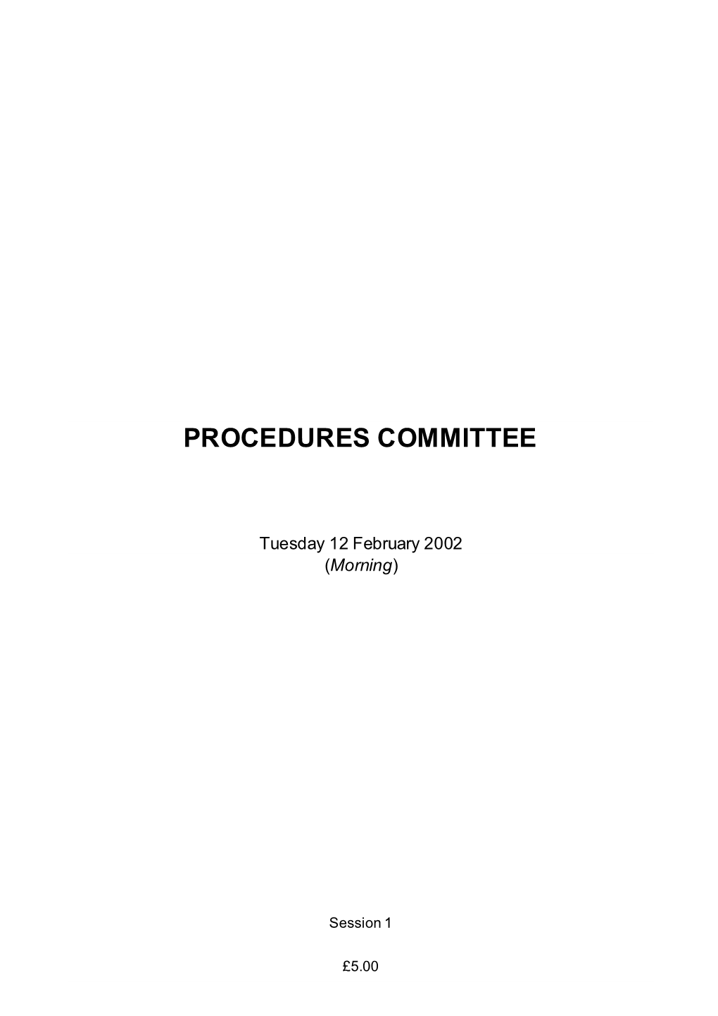 Procedures Committee