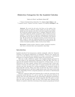 Dialectica Categories for the Lambek Calculus