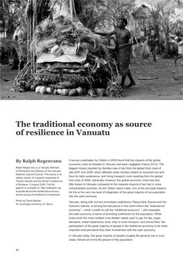 The Traditional Economy As Source of Resilience in Vanuatu