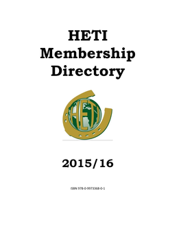 2015/16 HETI Membership Directory