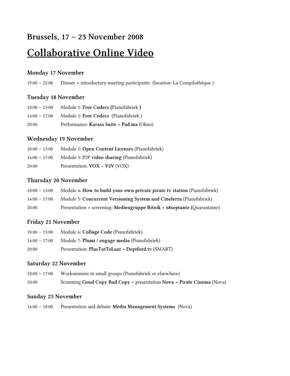 Collaborative Online Video
