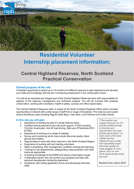 Scotland Practical Conservation