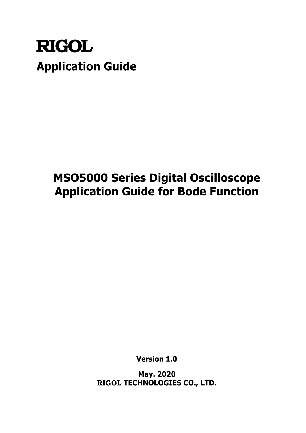 Application Guide MSO5000 Series Digital Oscilloscope