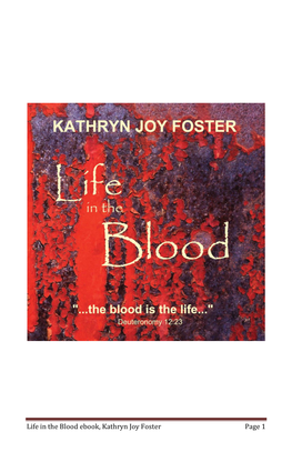 Life in the Blood Ebook, Kathryn Joy Foster Page 1