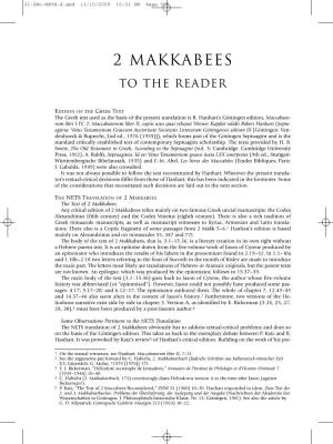 2 Maccabees Reconsidered,“ ZNW 51 (1960) 10–30