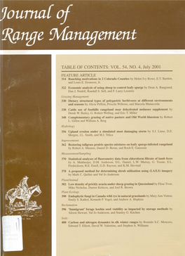 Economic Analysis of Using Sheep to Control Leafy Spurge