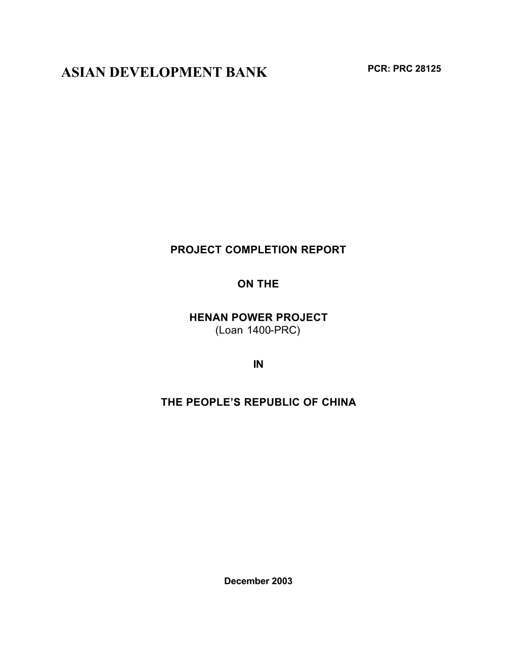 Project Completion Report