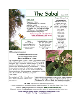 The Sabal May 2017