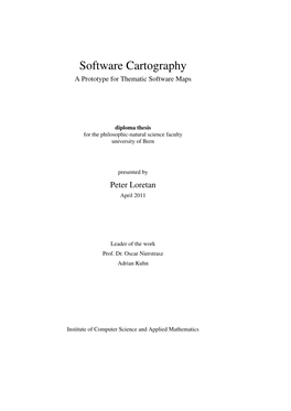 Software Cartography a Prototype for Thematic Software Maps