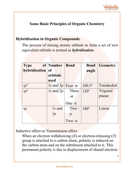 Some Basic Principles of Organic Chemistry