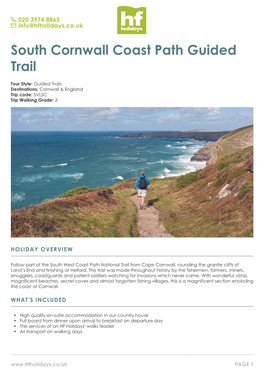 South Cornwall Coast Path Guided Trail