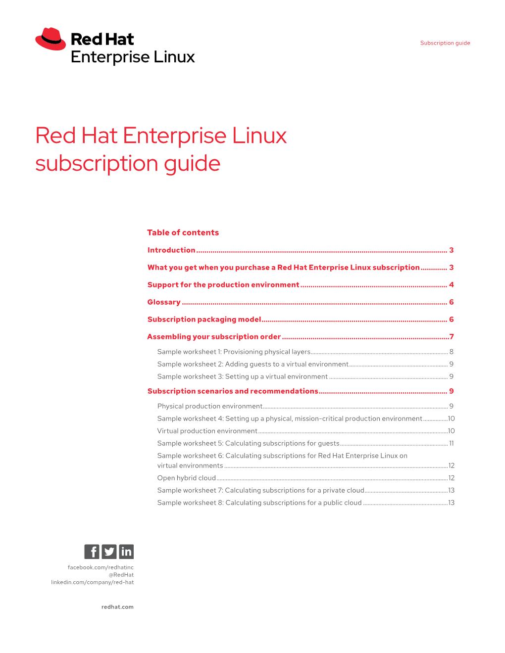 Red Hat Enterprise Linux Subscription Guide