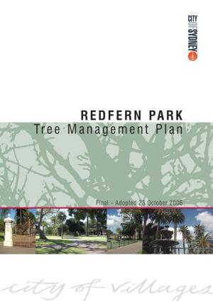 REDFERN PARK Tree Management Plan