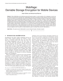 Mobiflage: Deniable Storage Encryption for Mobile Devices 3