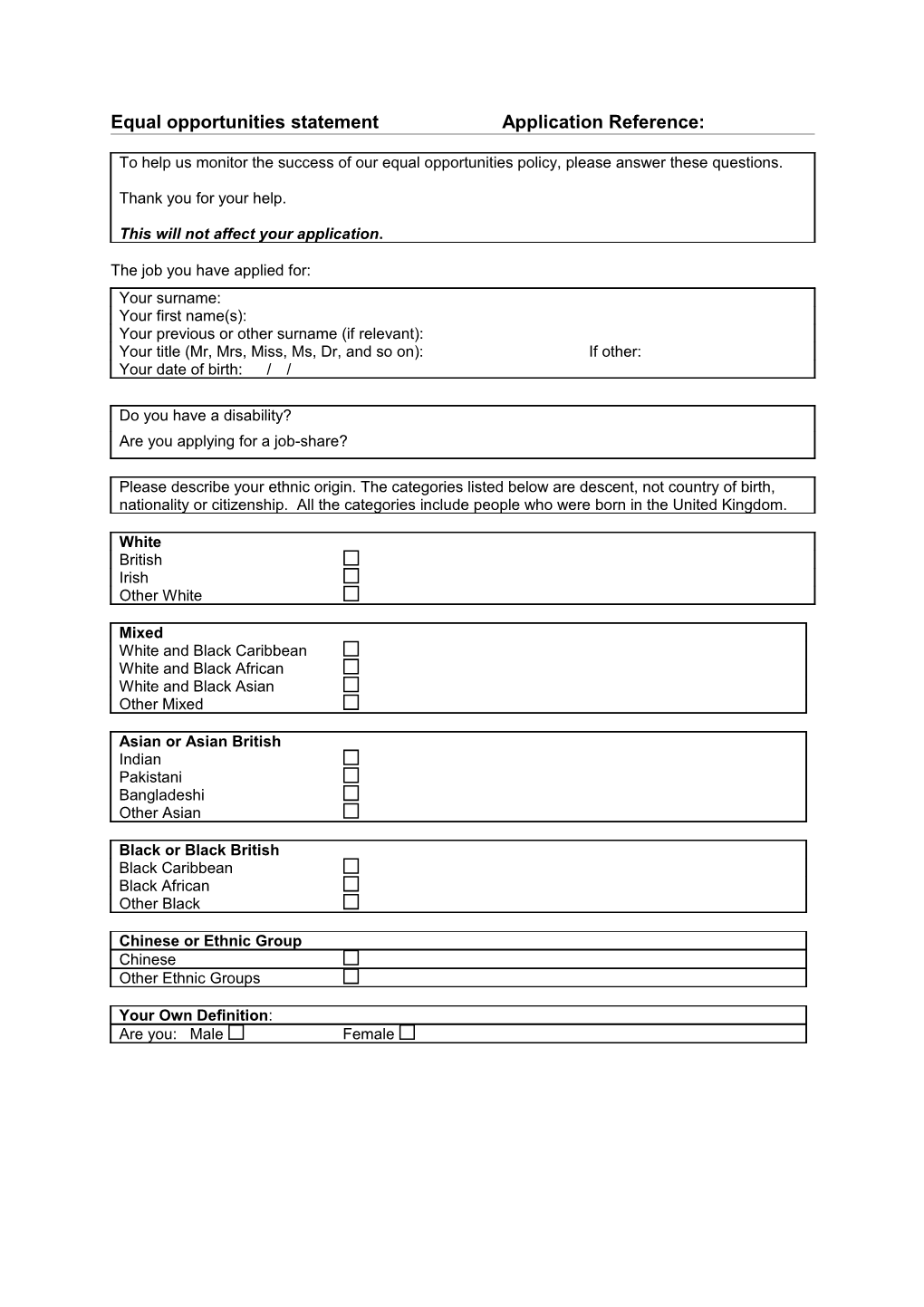 Equal Ops Form