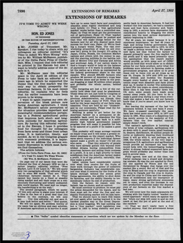 EXTENSIONS of REMARKS April 27, 1982 EXTENSIONS of REMARKS IT's TIME to ADMIT WE WERE Face up to Some Hard Facts and Completely Perity Back to American Farmers